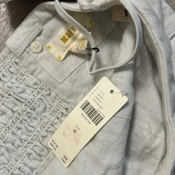 Maeve Soft Gray Strapless Crop Top - Picture 6 of 7